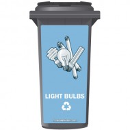 Light Bulbs Recycling Wheelie Bin Sticker Panel